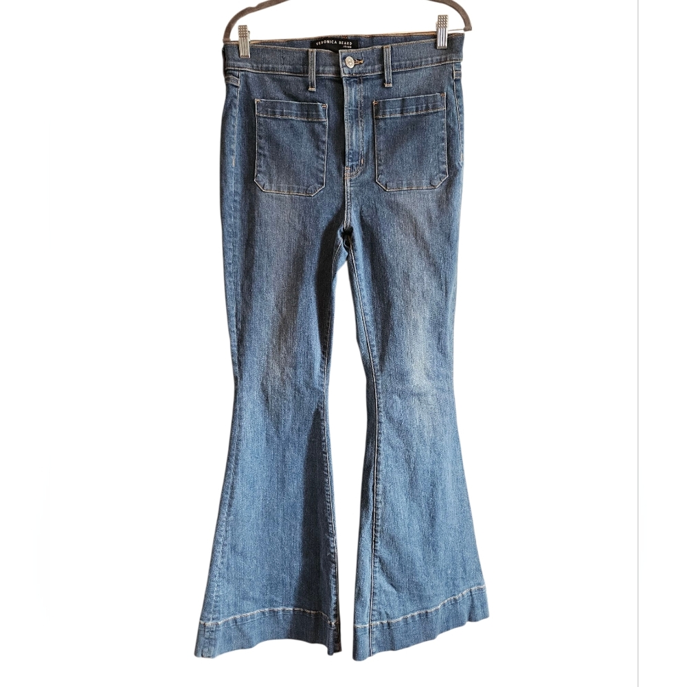 Veronica Beard Sheridan High Rise Exaggerated Flare Jean